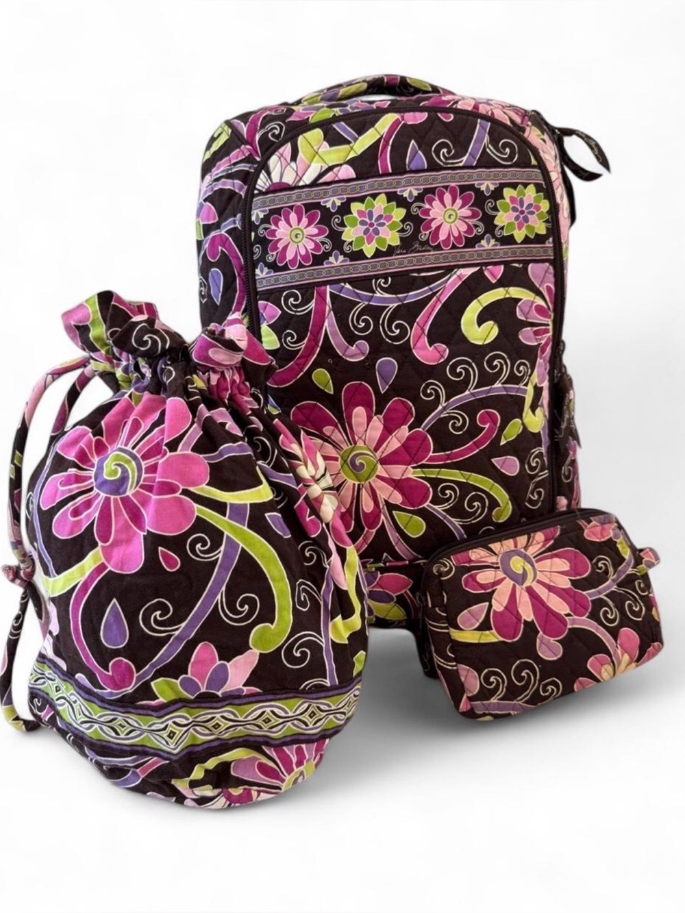 Vera Bradley Discontinued Purple Punch Back to School Set